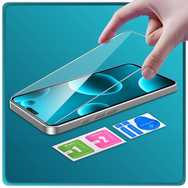 ETUI til Apple iPhone 17 SILIKONE MAT BAGSIDER sort + GLAS