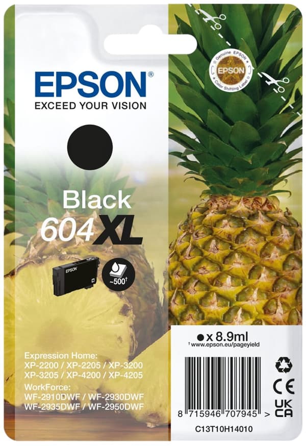 Epson 604XL sort blæk