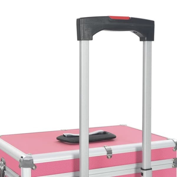 vidaXL makeup-vogn, aluminium, lyserød