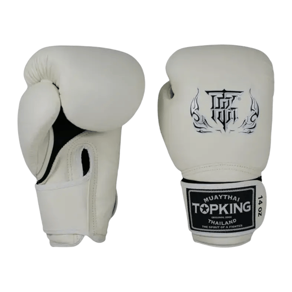 Top King Super Air Muay Thai Boksehandsker Hvide 10OZ