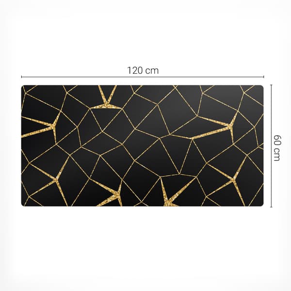 Glat skrivebordsmåtte med geometrisk linjemønster 120x60 cm