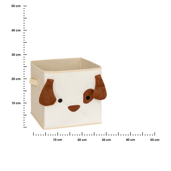 Tekstilkurv til legetøj Hund 29x29cm