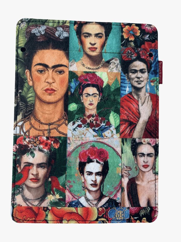 Arco Design 6-7" e-boksfodral - EcoFilc, Modern Frida-tryck, Grå, Passar Kindle / PocketBook