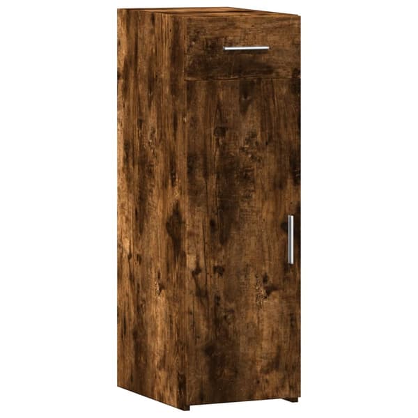 vidaXL kommode, røget eg, 30x42,5x93 cm, træbaseret materiale