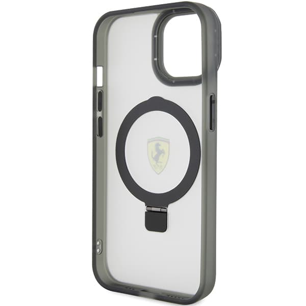 Ferrari Ring Stand 2023 Kollektion MagSafe-etui til iPhone 15, Sort