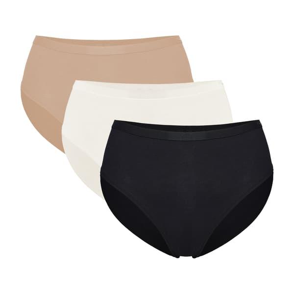 Esotiq PATSY trosor 3-pack | svart, creme, beige L