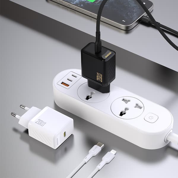 PD20W GaN USB-C -seinälaturi - musta
