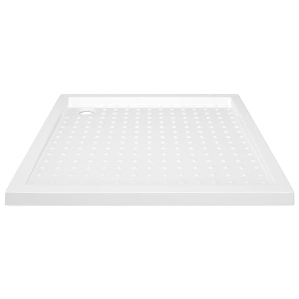 vidaXL Duschkar med knoppar vit 90x90x4 cm ABS