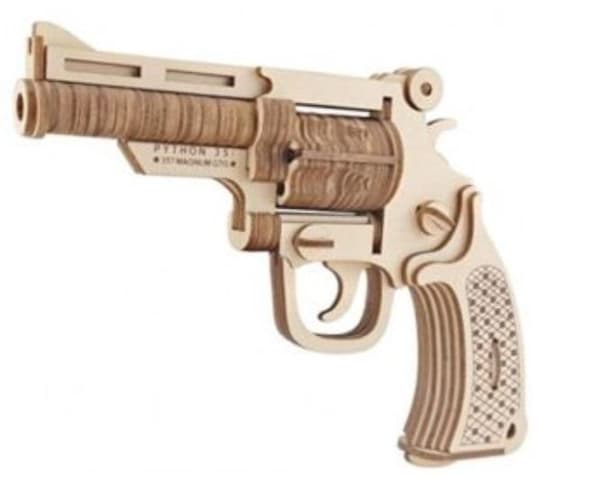 Træ revolver puslespil
