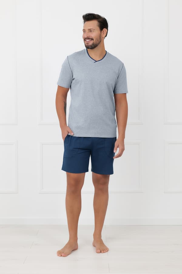 Herrpyjamas med kort ärm, korta byxor Devon L