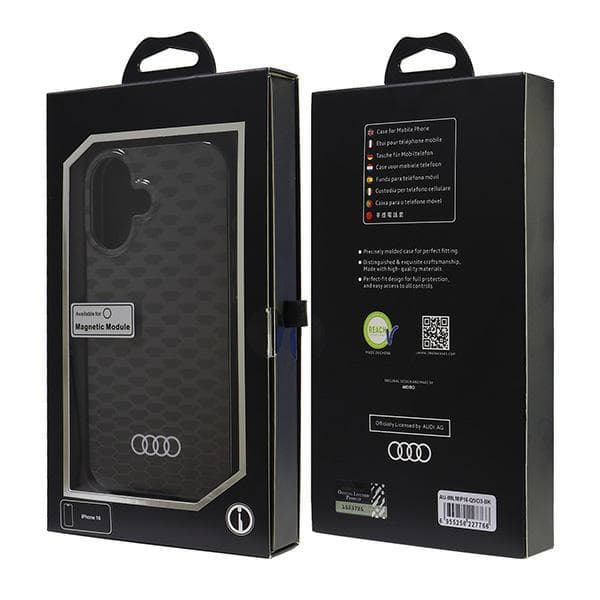 Audi IML symønster MagSafe-cover til iPhone 16, sort