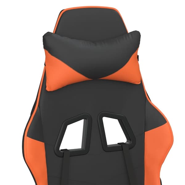 vidaXL gamingstol, sort og orange, kunstlæder