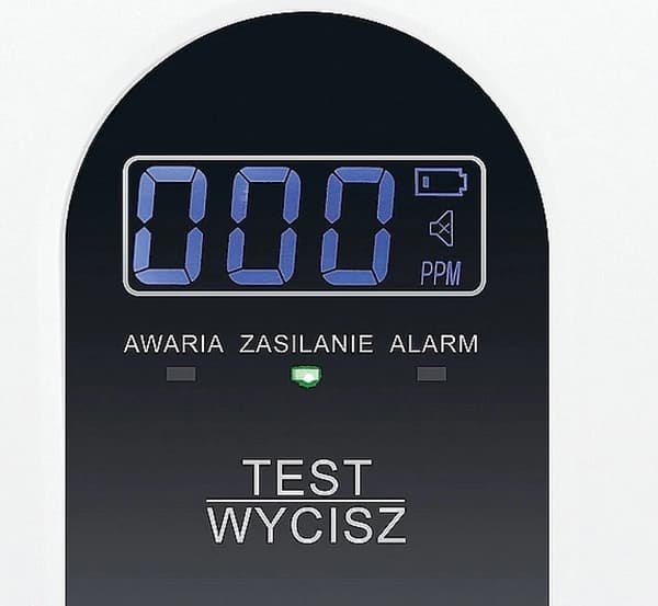 Certifierad fristående LCD trådlös kolmonoxiddetektor