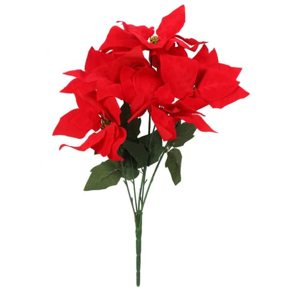Kimpussa 5 tekotähden kukkaa, 50 CM, punainen