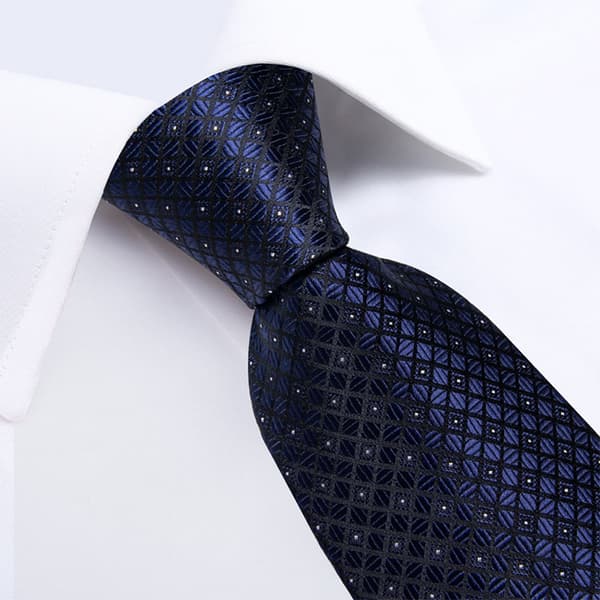 Herrslips 8 cm elegant jacquardnäsduk + manschettknappar