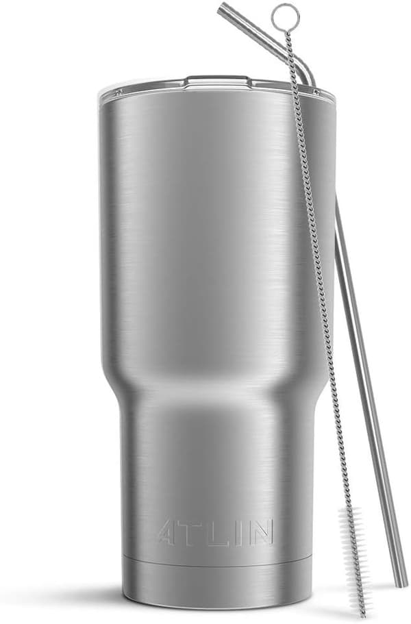 Termosmuki pillillä 850ml hopea