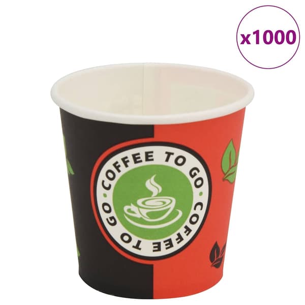 vidaXL engangspapirkaffekopper 1000 stk., 120 ml (4 oz)