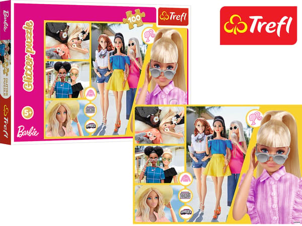 Trefl Pussel Glitter Barbie 100 bitar