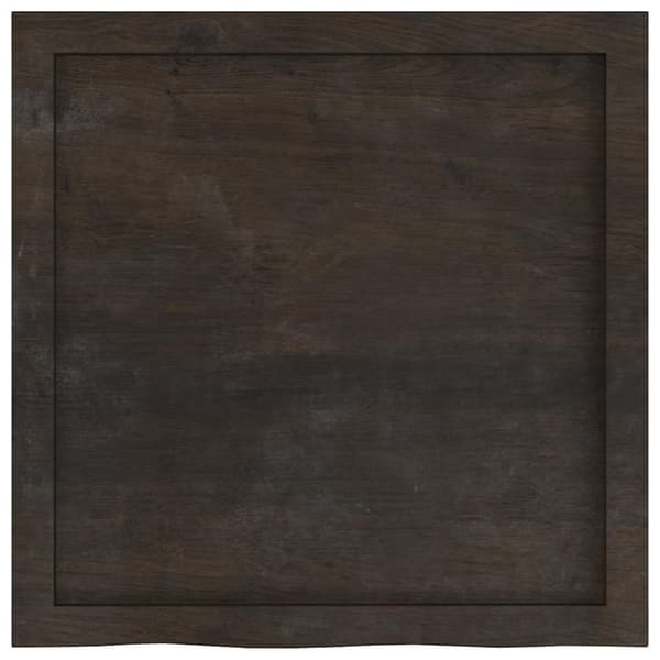 vidaXL hylde mørkebrun 60x60x(2-6) cm egetræsfinish