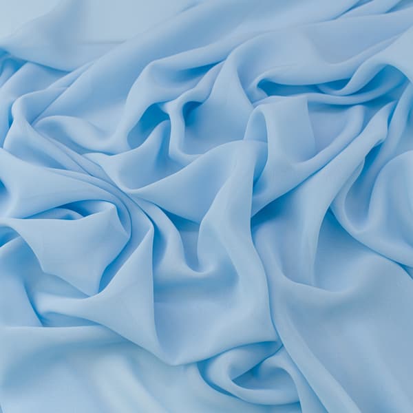 Chiffongmaterial, blå färg