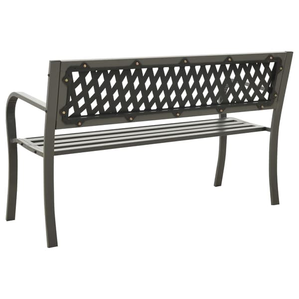vidaXL havebænk 125 cm stålgrå