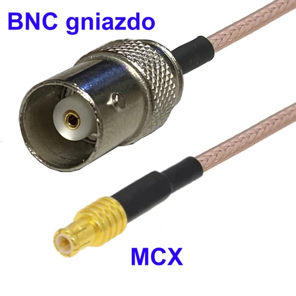 Pigtail MCX-stik / BNC-fatning RG316 1m