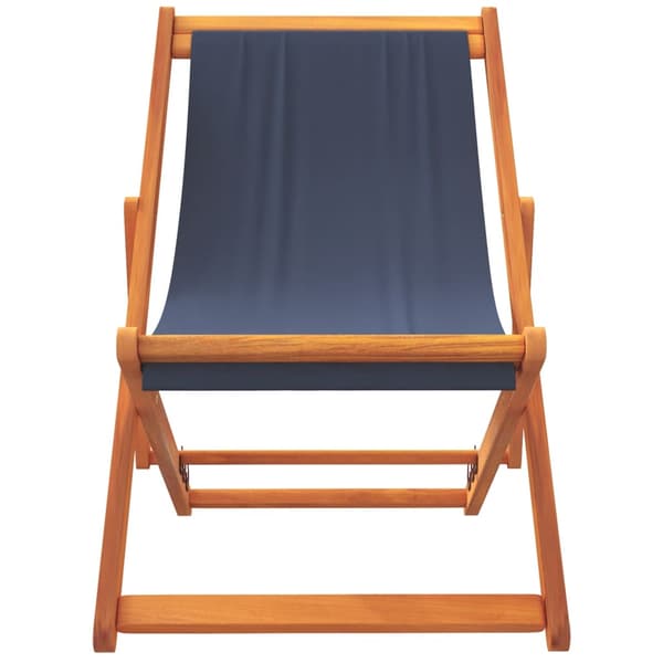 vidaXL foldbare strandstole, sæt med 2, blå, stofbetræk