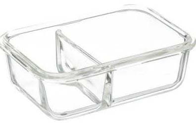 5five Simply Smart Clip madkasse i glas, 2 rum, 1,1 l