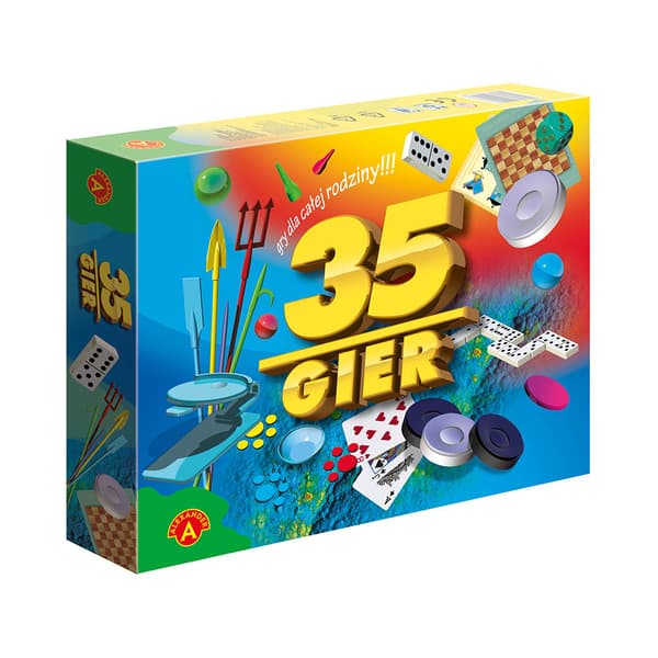 Sæt med 35 spil. Brætspil. Alexander
