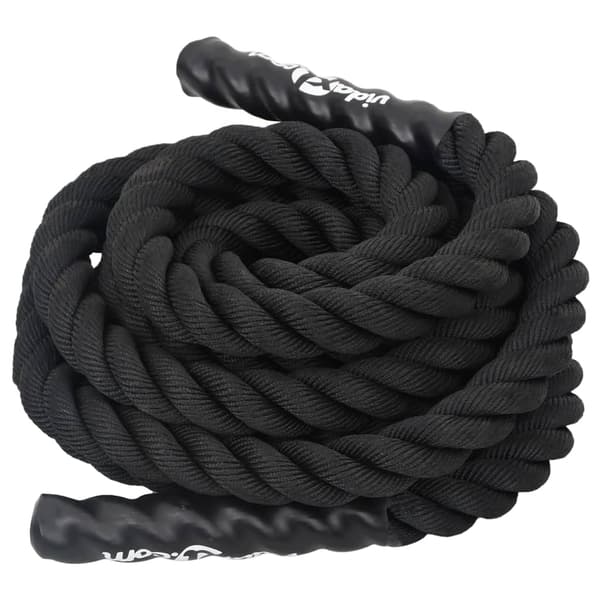 vidaXL træningsreb, sort, 9 m, 6,8 kg, polyester