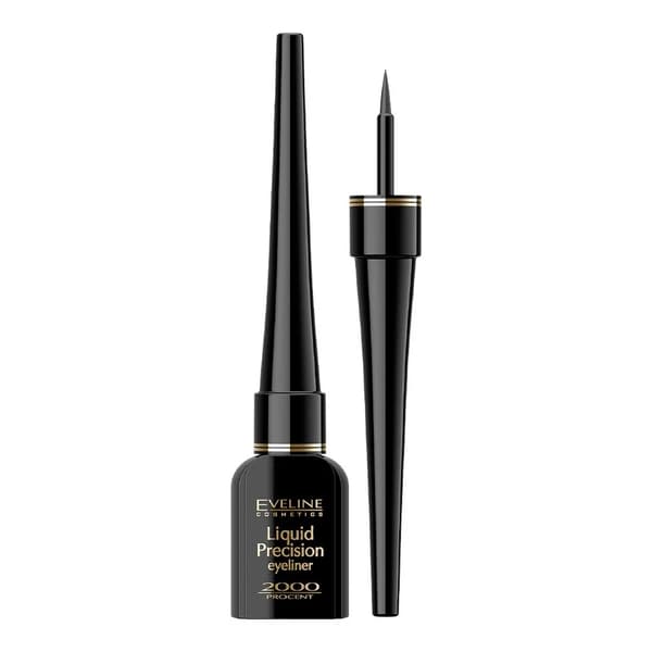 EVELINE LIQUID PRECISION 2000 PROCENT VANDFAST Flydende Eyeliner - SORT 2,4 g