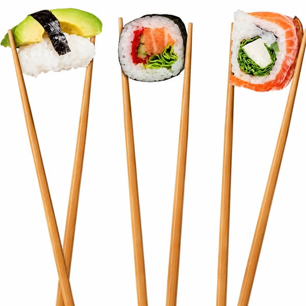 Sushi-spisepinde af forkullede bambus 4,5 mm x 21 cm - 100 stk.