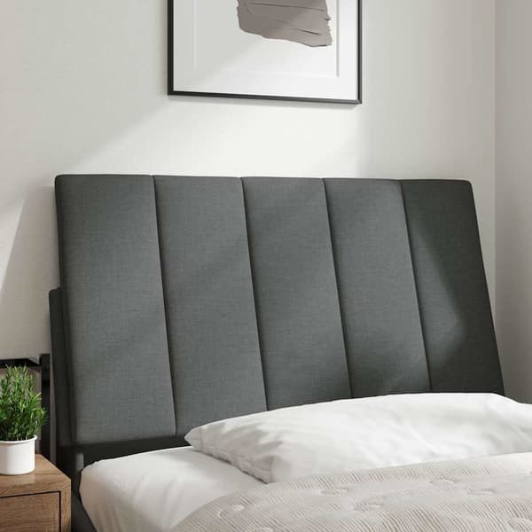 vidaXL hovedgærdehynde, mørkegrå, 90 cm, stof