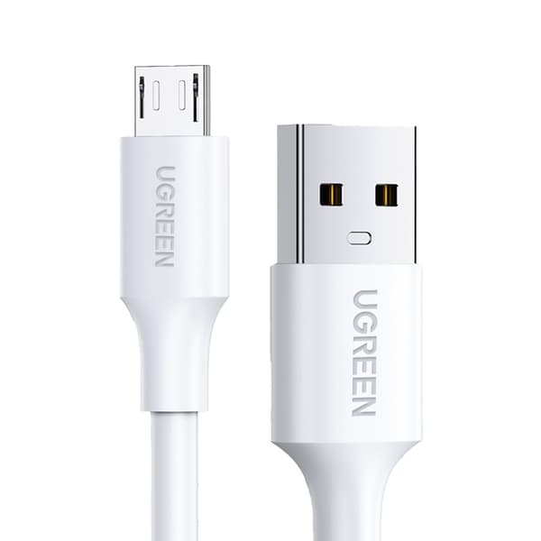 Kabel PVC USB0-A - microUSB 480 Mb/s 2m hvid