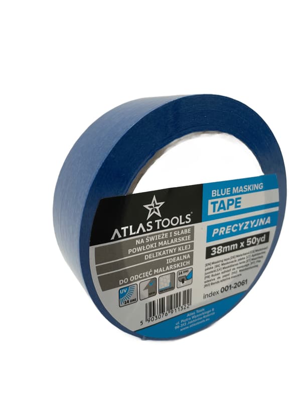 ATLAS TOOLS BLÅ MÅLNINGSTEJP DELICATE PRECISION 38 mm/50 yards