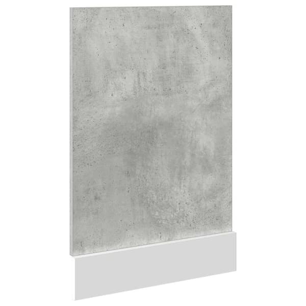 vidaXL Installationspanel för diskmaskin, betonggrå, 45x3x67 cm