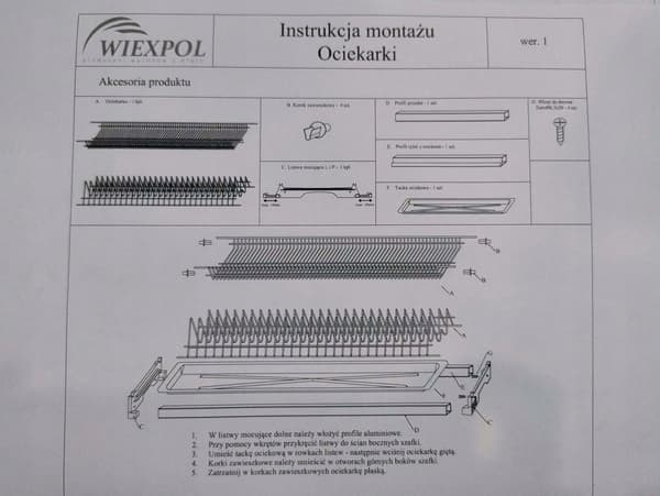Diskställ med ram för skåp 80 vit WIEXPOL