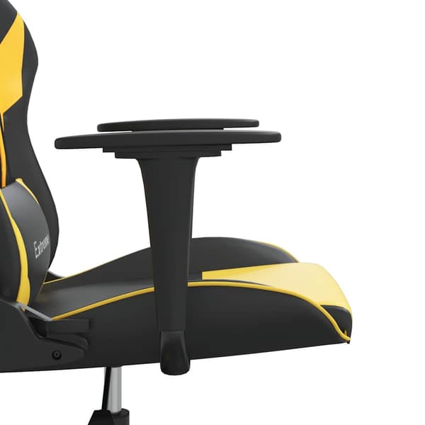 vidaXL gamingstol, sort og guld, kunstlæder