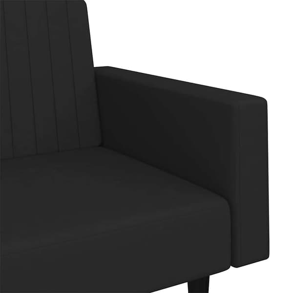 vidaXL 2-sitssoffa, svart, klädd i sammet