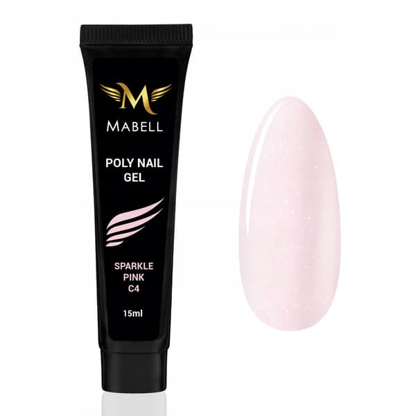 MABELL Poly Neglegel 15g - Glitrende Pink - C4