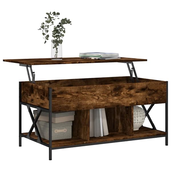 vidaXL sofabord røget eg 100x55x50 cm