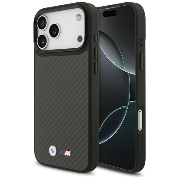 BMW M Kevlar Matt MagSafe-cover til iPhone 17 Pro Max, sort