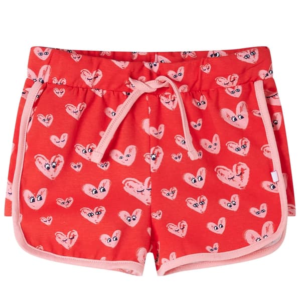 Børneshorts med snøre, røde, 128
