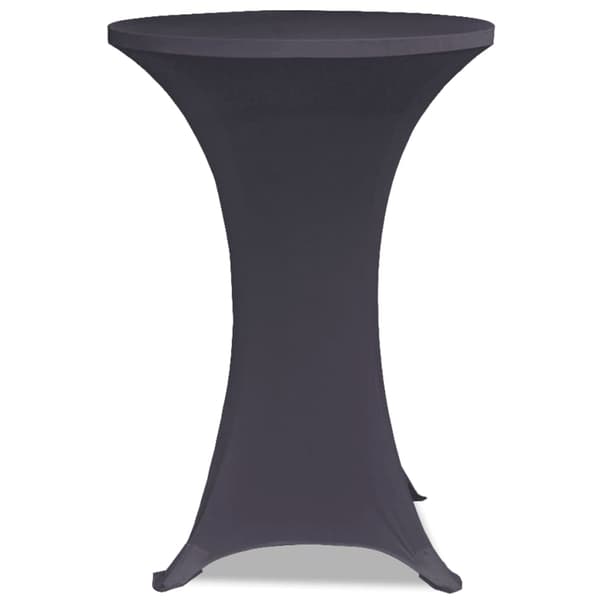 vidaXL Elastiska bordsdukar, 4 st, 60 cm, Antracit