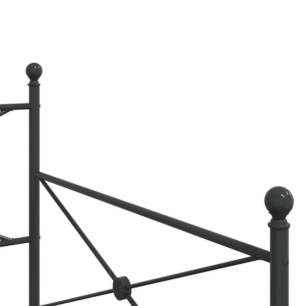 vidaXL dagseng uden madras sort 100x190 cm stål