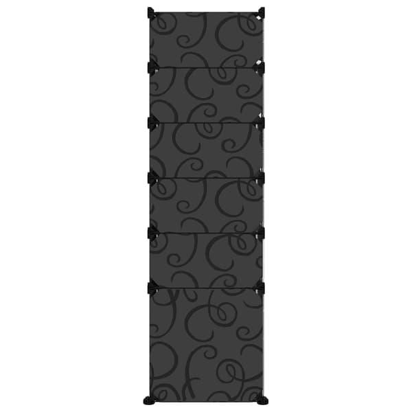 vidaXL skohylde sort 94x37x125 cm PP
