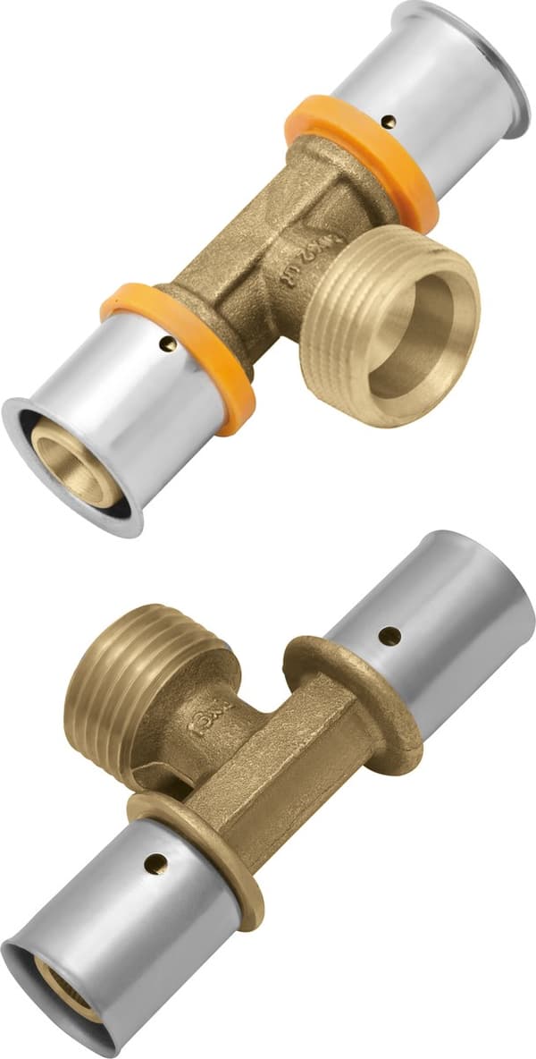 Messing-T-stykke GZ ultraPRESS - 20 R1/2"