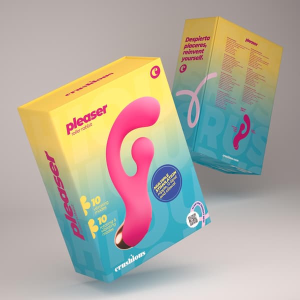 KNUSENDE PLEASER VIBRATOR MED ROTERENDE STIMULATION