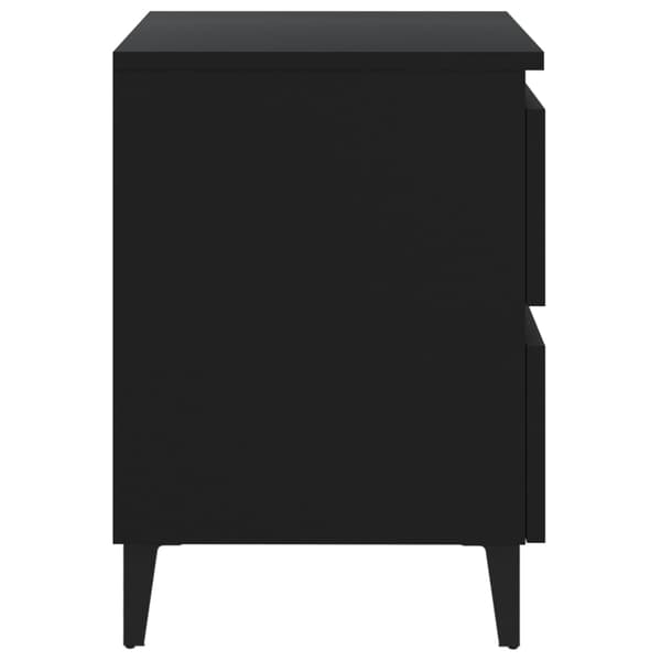 vidaXL sengebord sort 40x35x50 cm spånplade