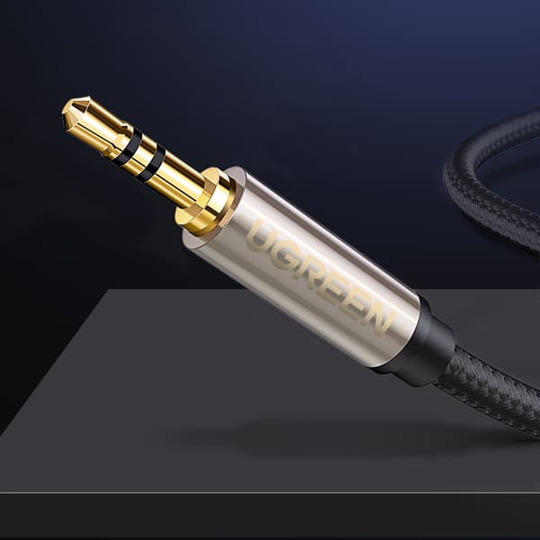 TRS lydadapterkabel mini-jack 3,5 mm - jack 6,35 mm 2 m grå
